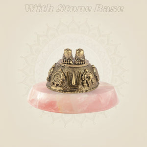Tirupati Balaji Charan Paduka Brass Idol 1.25" – Sacred Vastu Blessing Artifact - Luxeartisanship