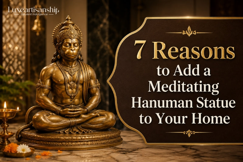 Meditating Hanuman Statue