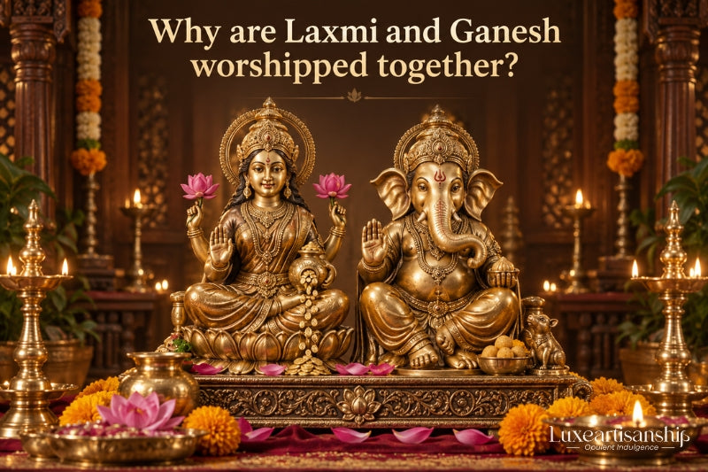 Laxmi and Ganesh Worshipped Together