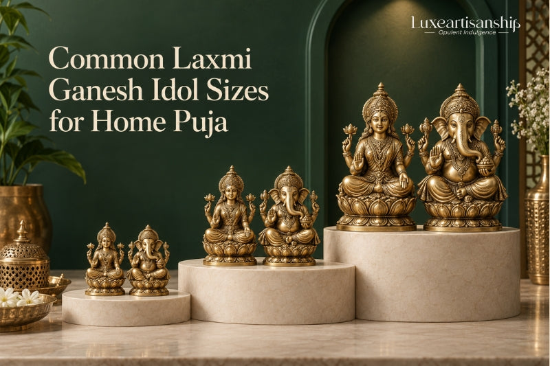 Laxmi Ganesh Idol Sizes for Puja