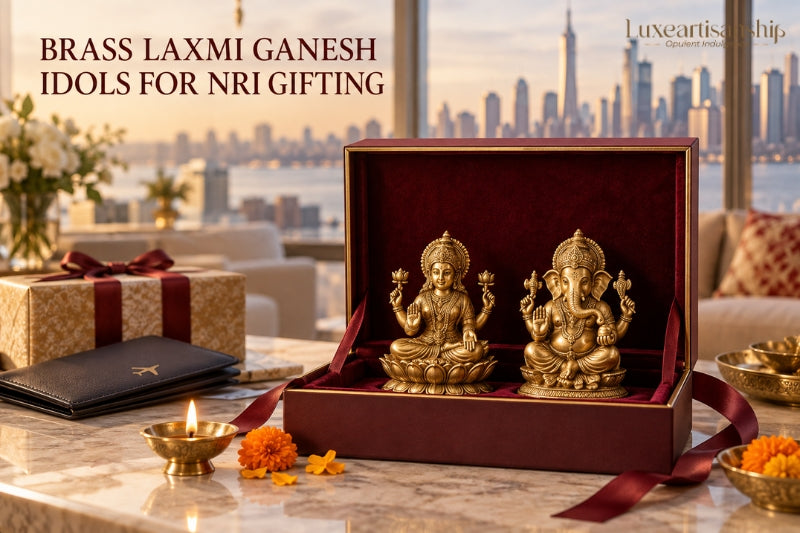 Brass Laxmi Ganesh Idols for NRI