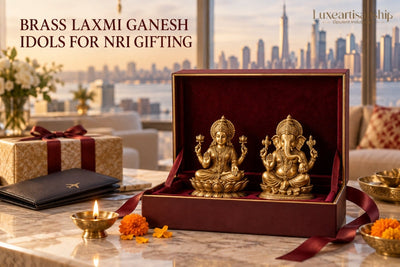 Brass Laxmi Ganesh Idols for NRI Gifting