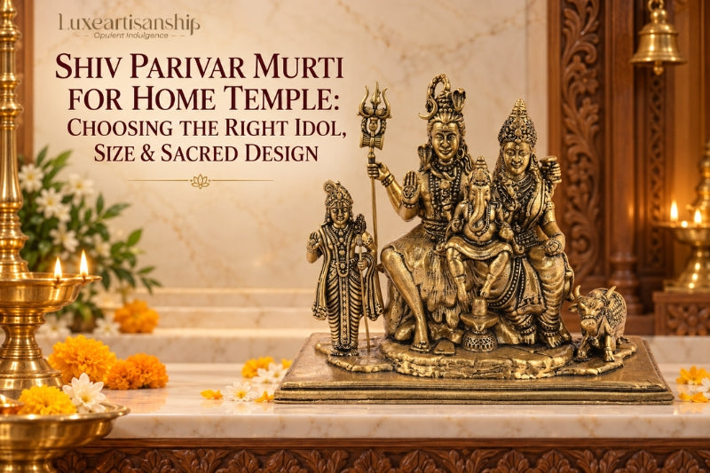 Shiv Parivar Murti for Home Temple: Choosing the Right Idol, Size & Sacred Design