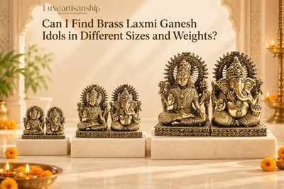 Brass Laxmi Ganesh Idols: Size and Weight Guide