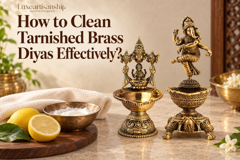How to Clean Tarnished Brass Diyas Effectively