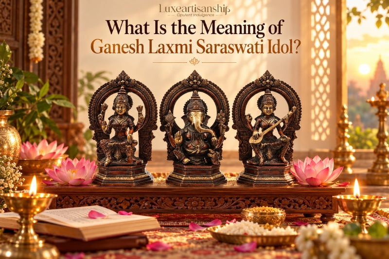 Ganesh laxmi saraswati idol