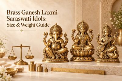 Brass Ganesh Laxmi Saraswati Idols: Size & Weight Guide