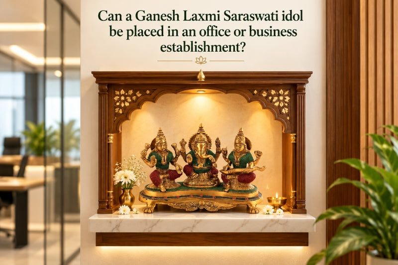 Ganesh Lakshmi Saraswati idol for office and business spaces.