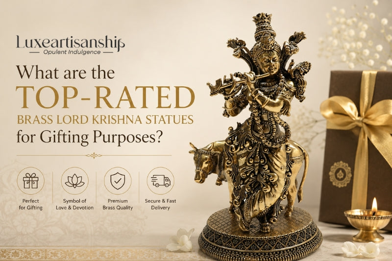 Brass Lord Krishna Statues for Gifting