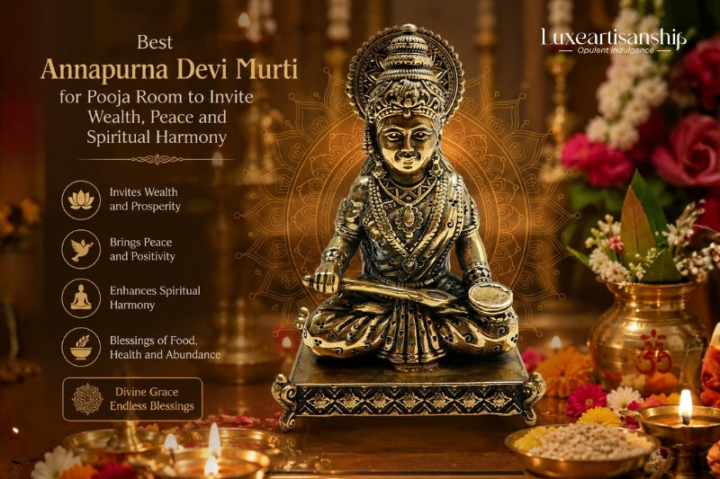 Best Annapurna Devi Murti for Pooja Room to Invite Wealth, Peace and Spiritual Harmony