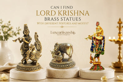 Lord Krishna Brass Statues: Postures, Motifs & Designs