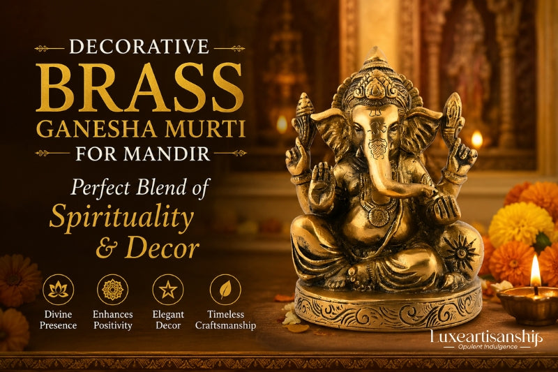 Brass Ganesha Murti for Temple