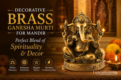 Decorative Brass Ganesha Murti for Mandir: Perfect Blend of Spirituality & Decor