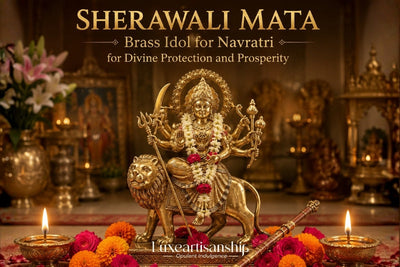 Sherawali Mata Brass Idol for Navratri: Divine Protection and Prosperity