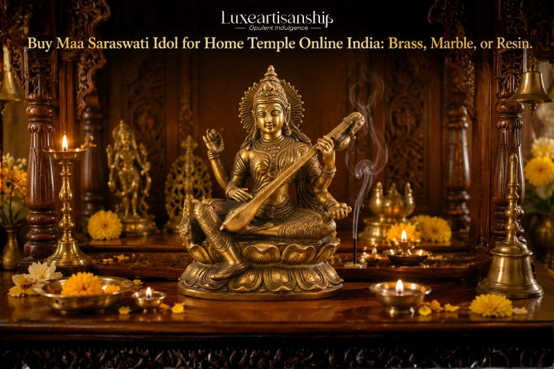 Buy Maa Saraswati Idol for Home Temple Online India: Brass, Marble, or Resin – Which Is Best?