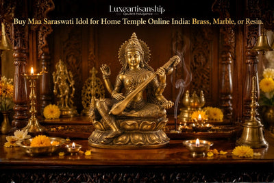 Buy Maa Saraswati Idol for Home Temple Online India: Brass, Marble, or Resin – Which Is Best?