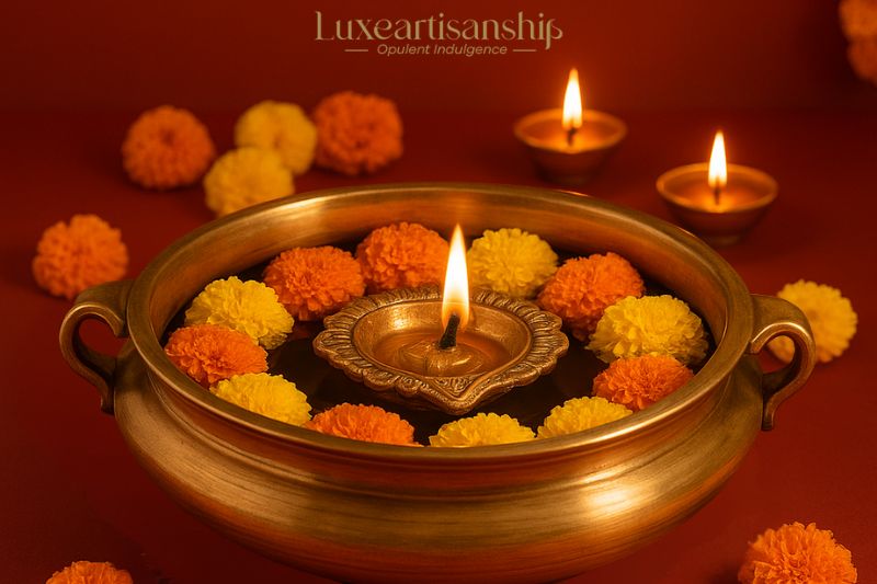 Festive Décor Ideas: Styling Brass Urlis & Diyas for Diwali & Navratri!
