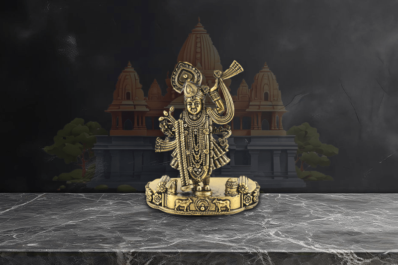 Place the Brass Shreenath Ji Idol