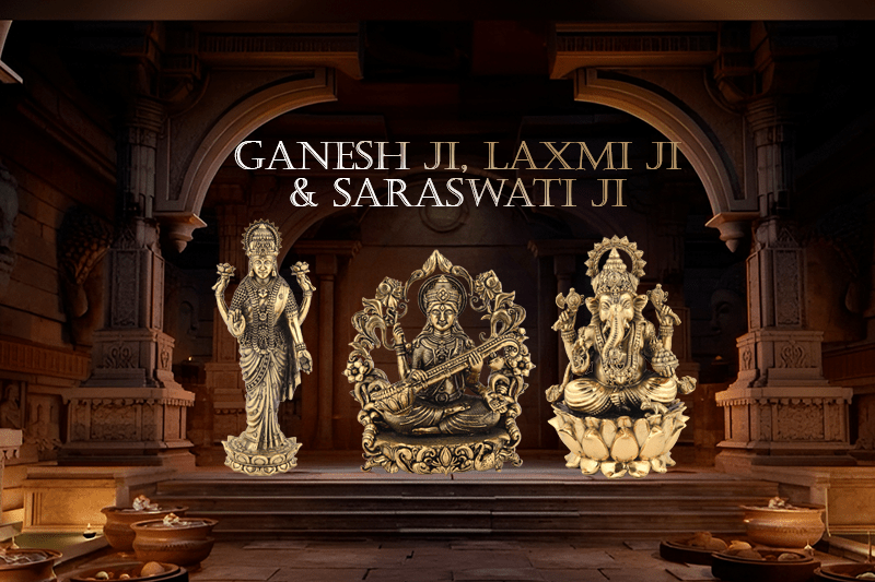 The Divine Idol of Laxmi Ganesh Saraswati 