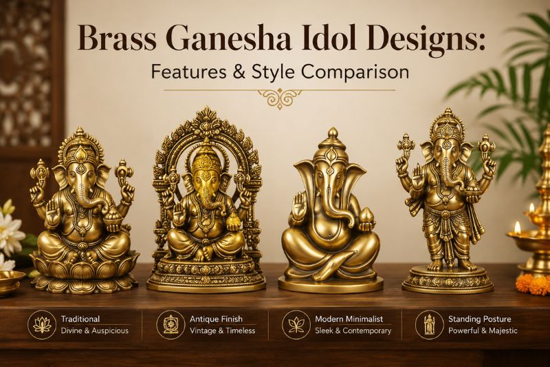 Brass Ganesha Idol Designs