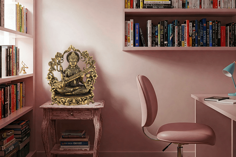Why Do People Keep Saraswati Mata Where They Study? - Luxeartisanship