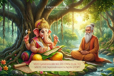 Why Ganesha Broke His Own Tusk to Write the Mahabharata Non-Stop?