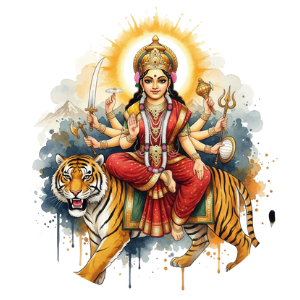 Brass Durga Idol - Luxeartisanship