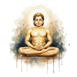 Brass Mahavir Swami Idol - Luxeartisanship