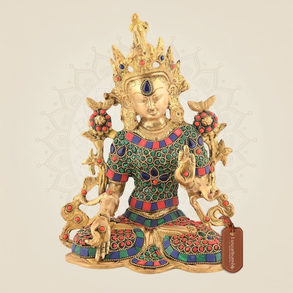 Brass Goddess Tara Mata Idol