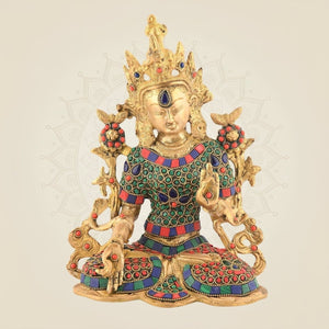 Brass Goddess Tara Mata Idol