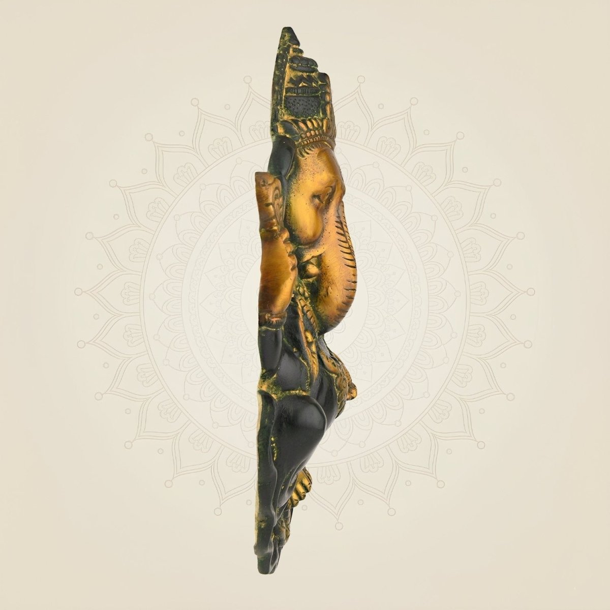 Multicolor Brass Ganesha Wall Hanging - Luxeartisanship