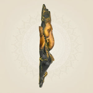 Multicolor Brass Ganesha Wall Hanging - Luxeartisanship