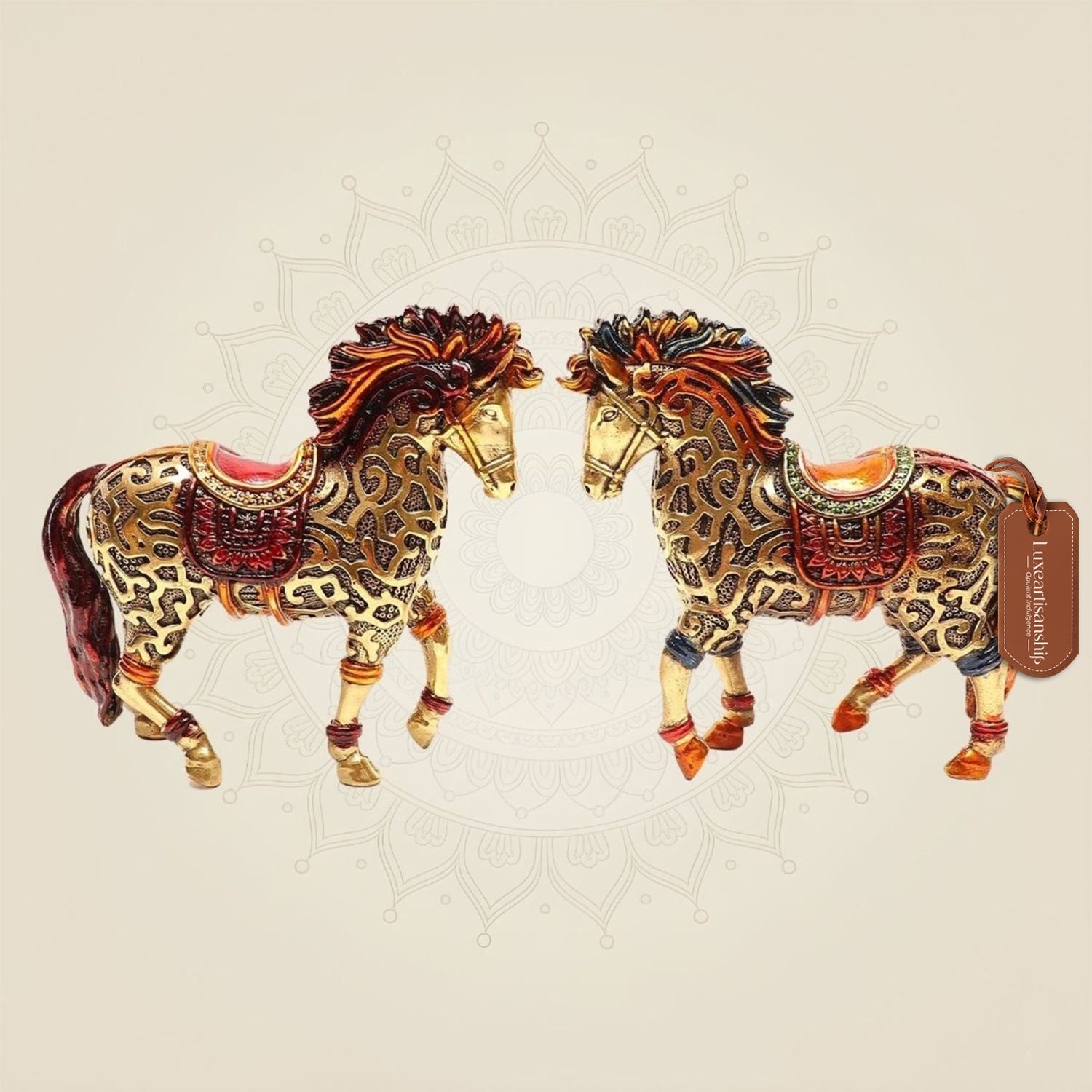 Handmade horse brass statue