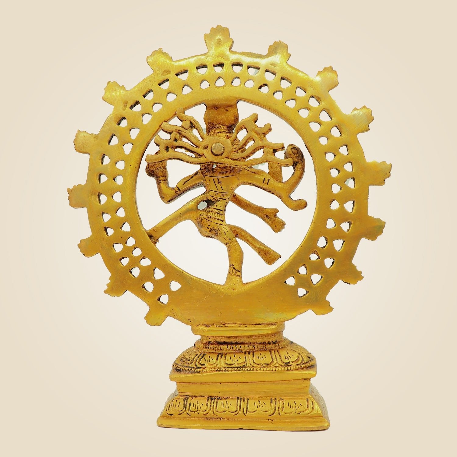 8" Nataraja Shiva Idol - Handcrafted in Pure Brass Sacred Home Decor