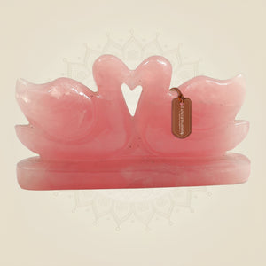 Elegant Rose Quartz Mandarin Ducks Pair for Love & Home Decor