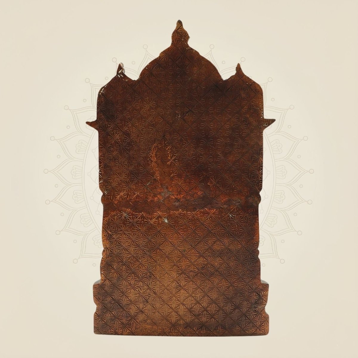 Premium Brass Ganesh Idol Big Size in Carved Mandap