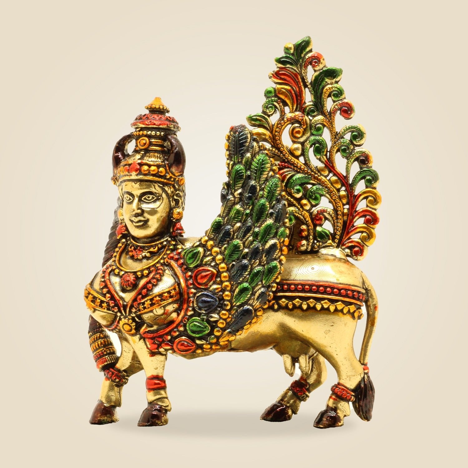 Brass Kamdhenu Cow Murti