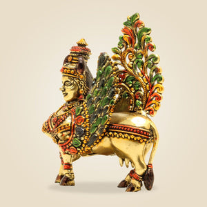 Brass Kamdhenu Cow Murti