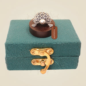 Pure 999 Silver Plated Ashta Lakshmi Tortoise with Shree Yantra for Festive Gifting