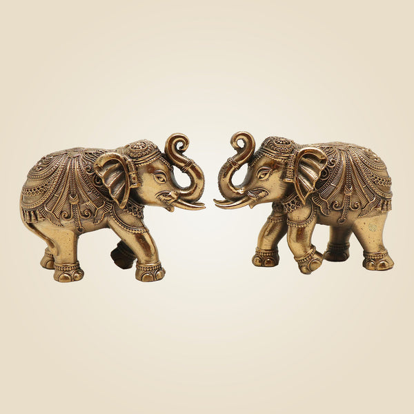 Brass Elephant Decor