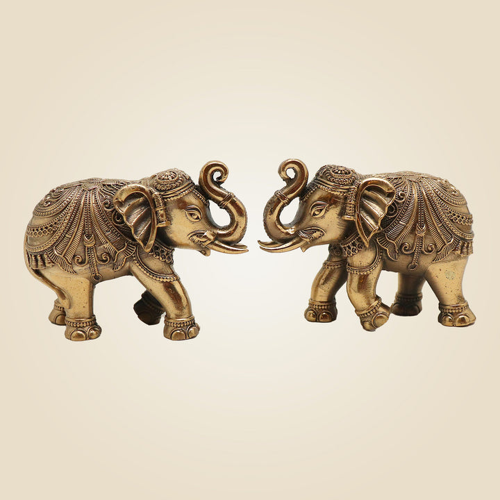 Brass Elephant Decor