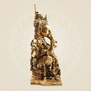 19 Inch Large Lord Ganesha Murti Decorative Spiritual Statue - Luxeartisanship