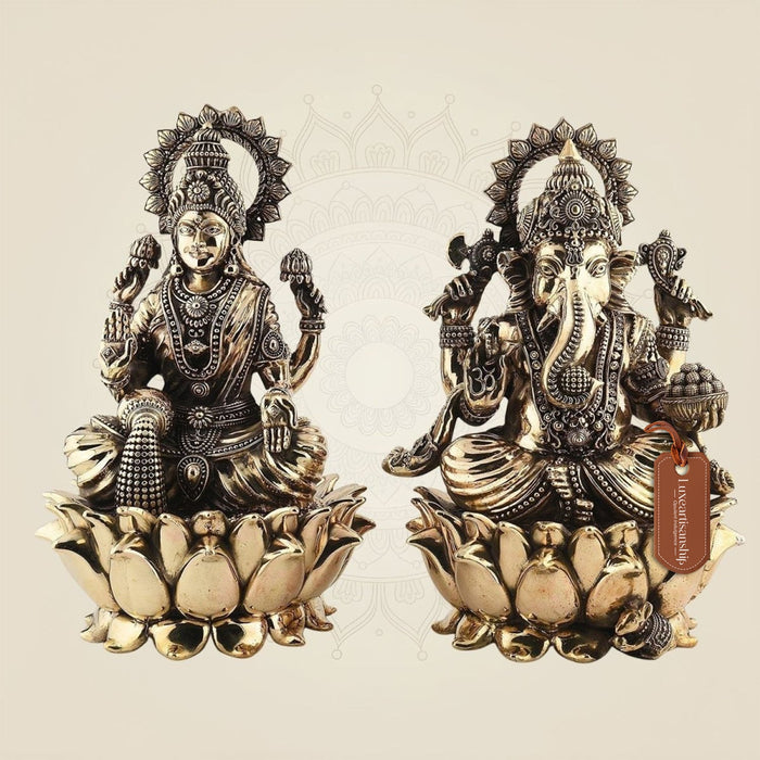 Laxmi Ganesh Brass Murti