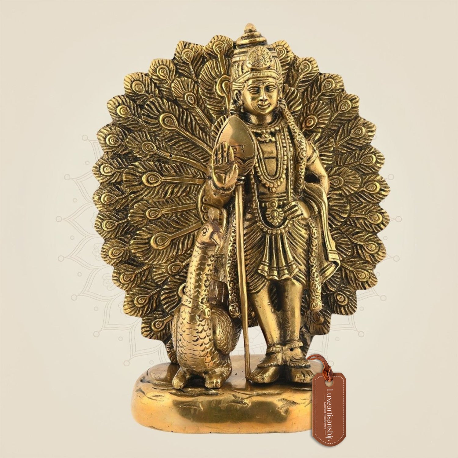 Brass Lord Murugan Idol 9.5"