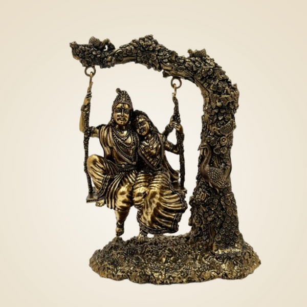 Pure Brass Radha Krishna