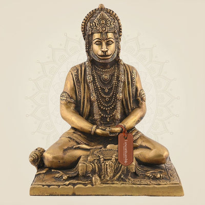 Meditating Hanuman Idol 7.5