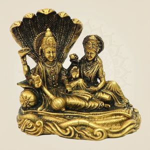 2.25" Bronze Lakshmi Narayana Idol