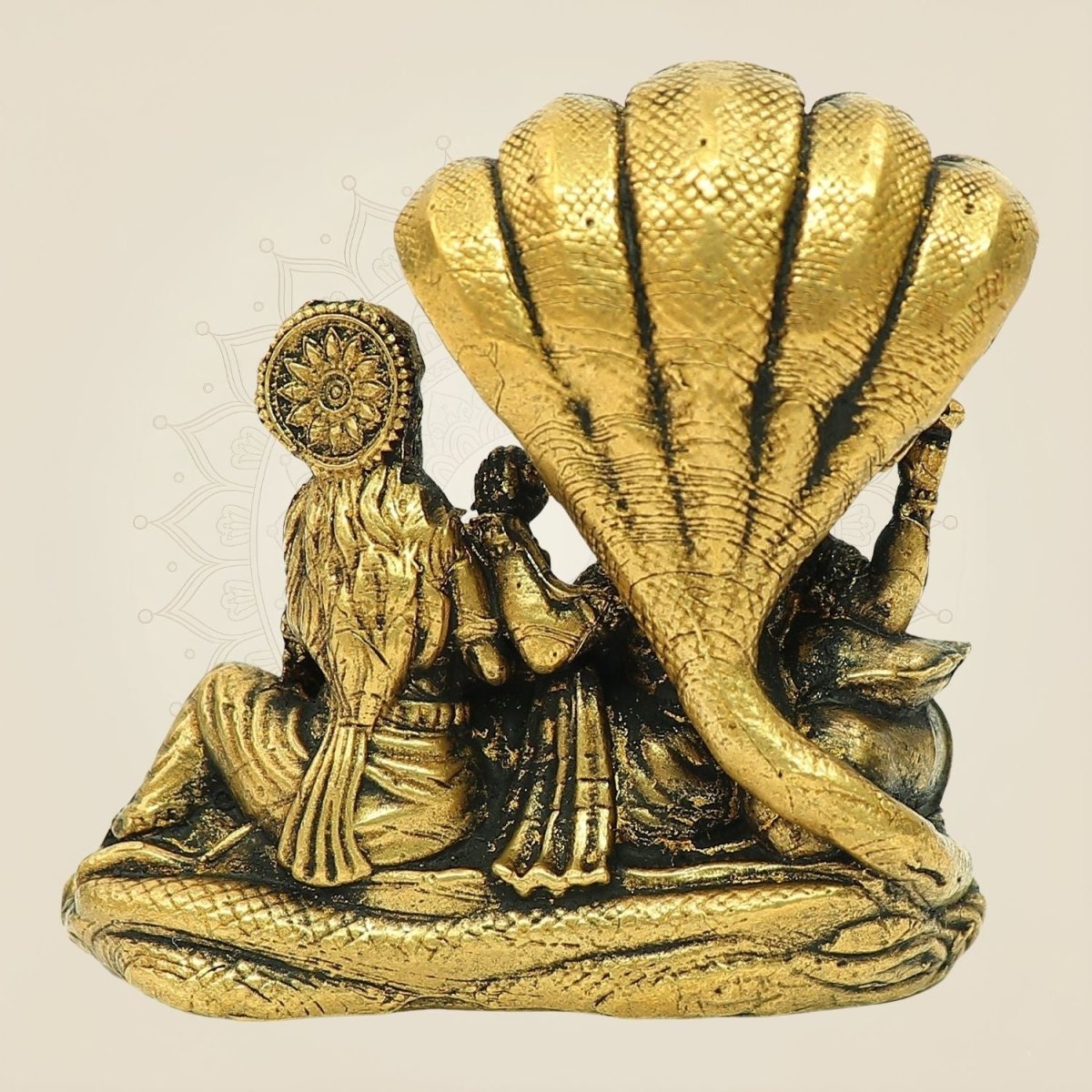 2.25" Bronze Lakshmi Narayana Idol – Divine Laxmi Vishnu Murti Set