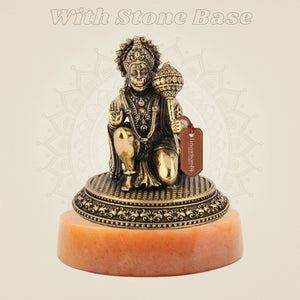 Pure Brass Hanuman Ji Idol – 3.5 Inch Handcrafted For Vastu - Luxeartisanship
