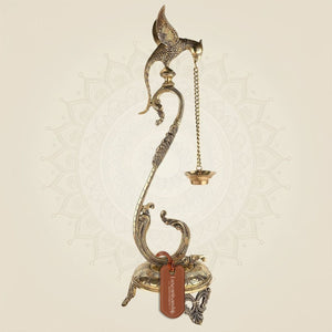 24" Brass Parrot Diya